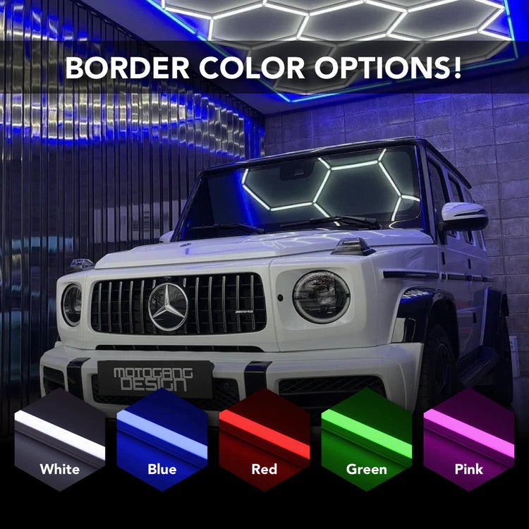 Hexagon-belysning 14 Grid System Med Ramme