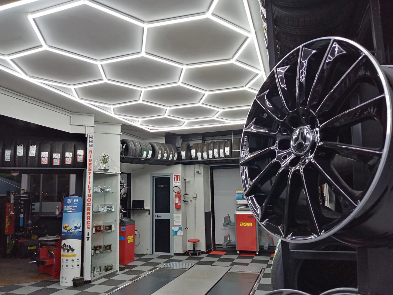 Hexagon-belysning 18 Grid System