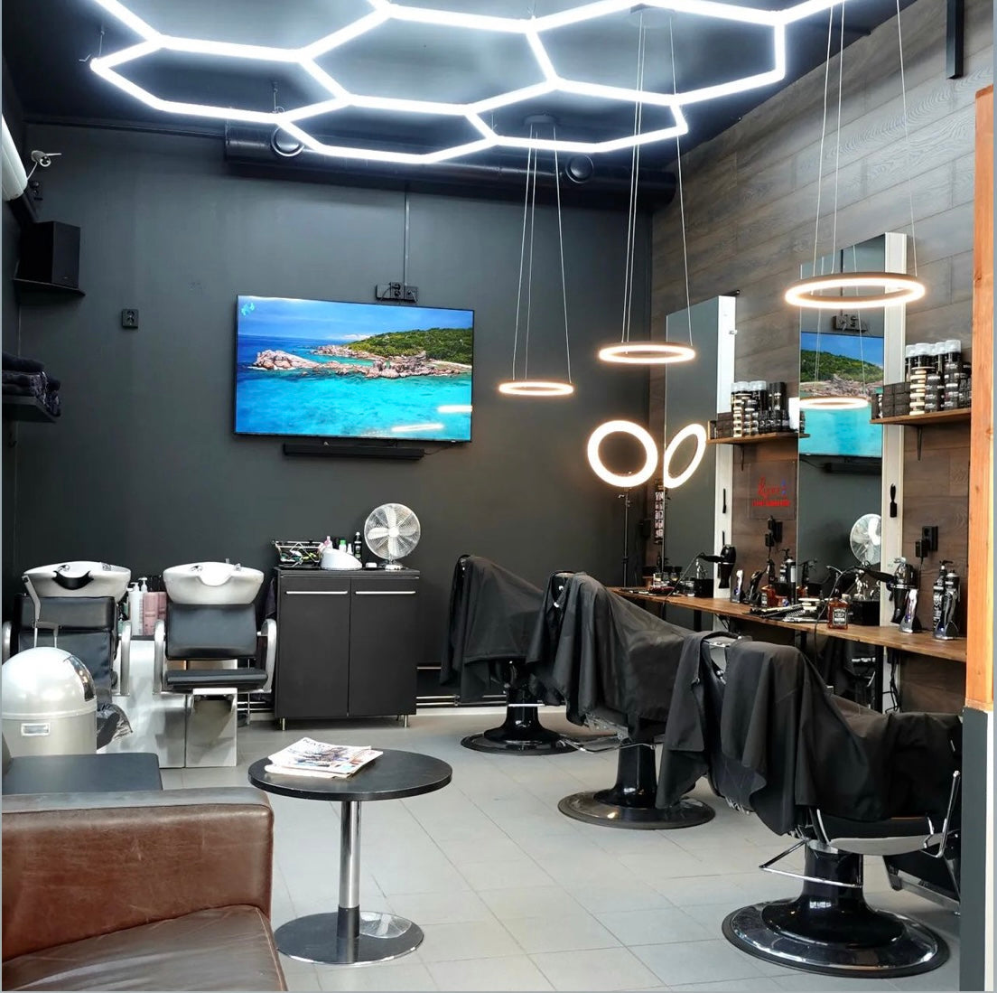 Hexagon-belysning 18 Grid System