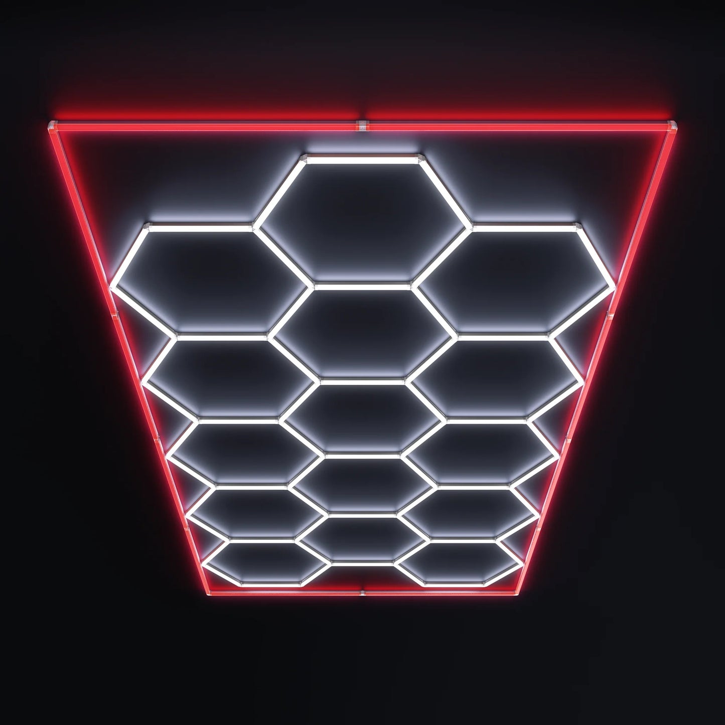 Hexagon-belysning 14 Grid System Med Ramme