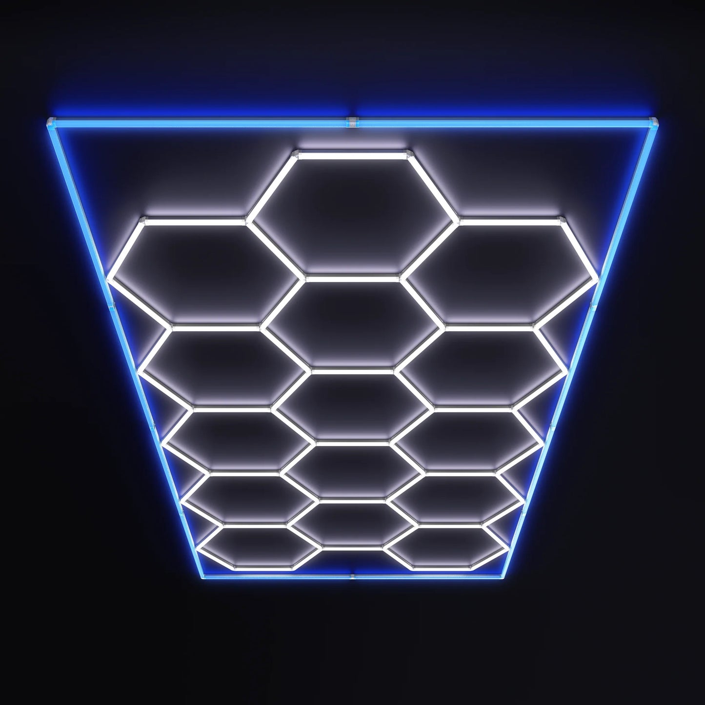 Hexagon-belysning 14 Grid System Med Ramme