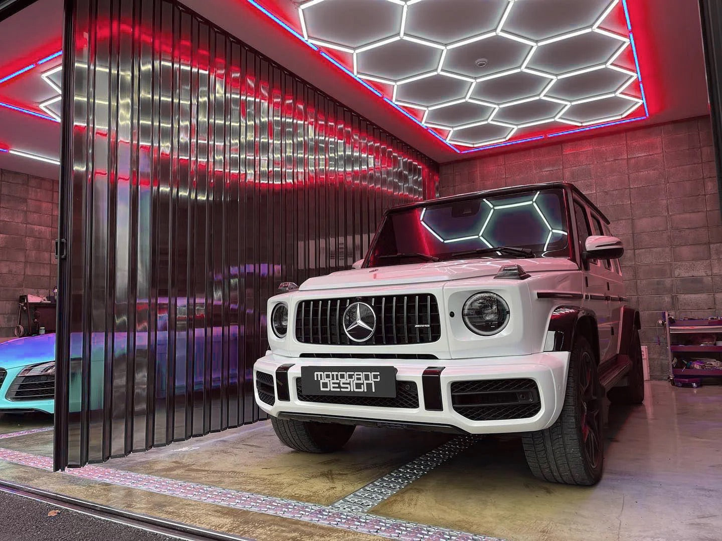 Hexagon-belysning 14 Grid System Med Ramme