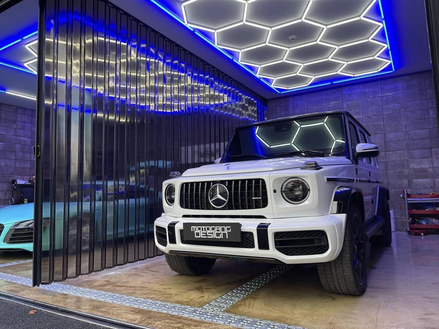 Hexagon-belysning 14 Grid System Med Ramme