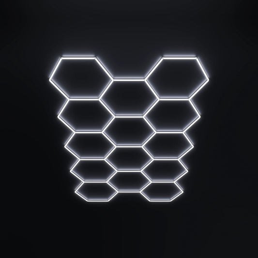 Hexagon-belysning 14 Grid System uten ramme