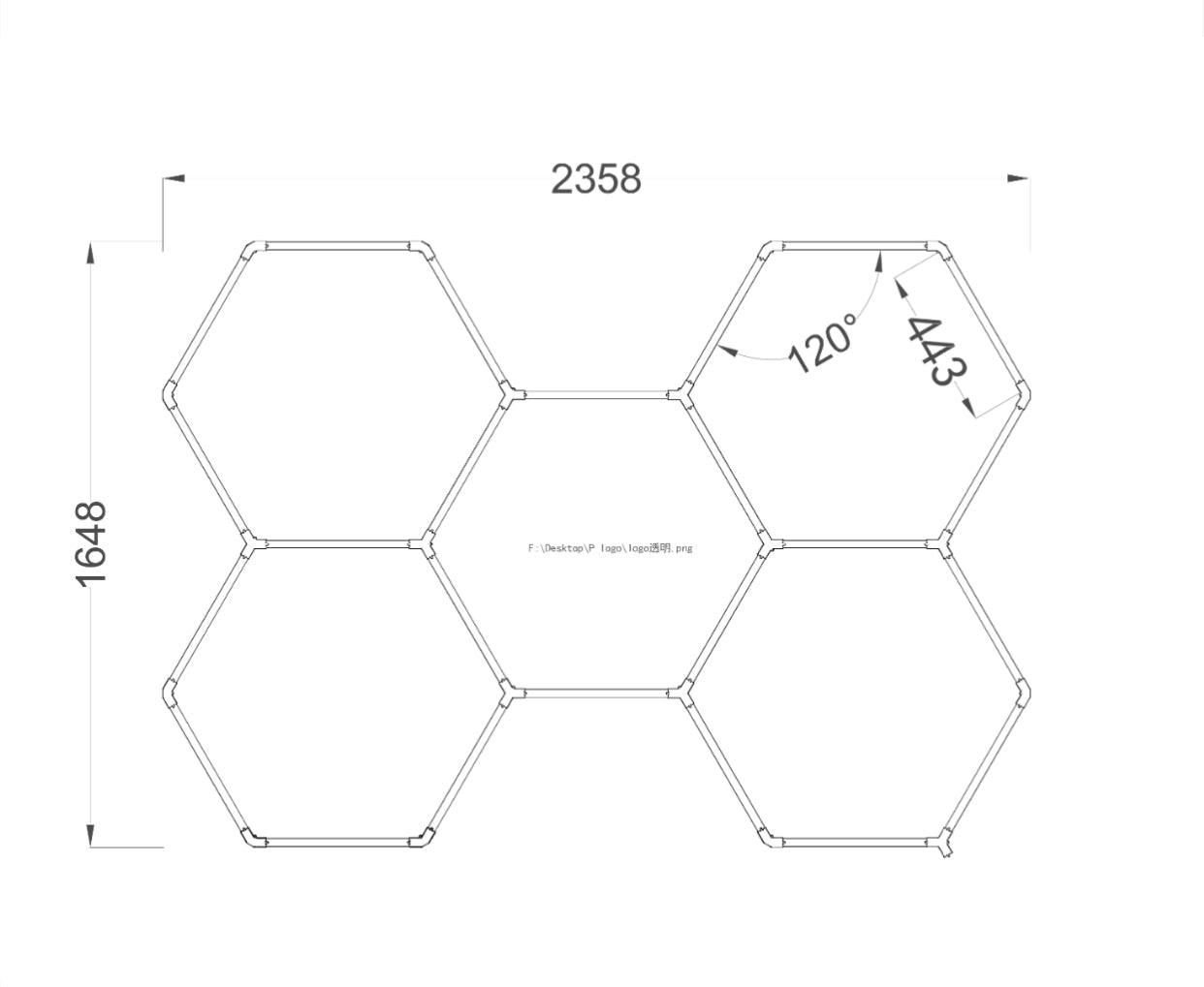 5-paknings Hexagrid Led belysningssystem - NordicHex