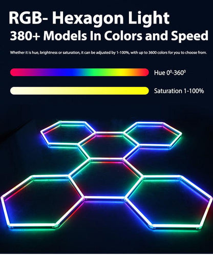 8 RGB Hexagon 2576*2444mm - NordicHex