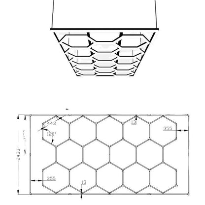 14 Hexagon med jording og dimming 30/60/100% - NordicHex