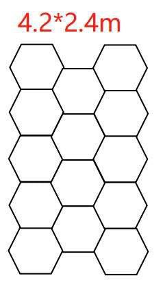 14 Hexagon lys system uten ramme - NordicHex